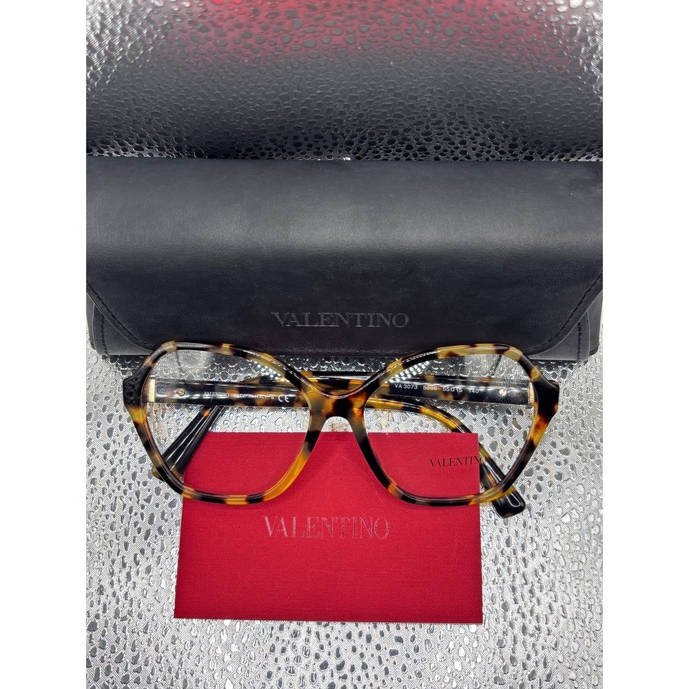 Authentic Valentino VA 3073 Tortoise Shell Glasses Frame's & Case NEW